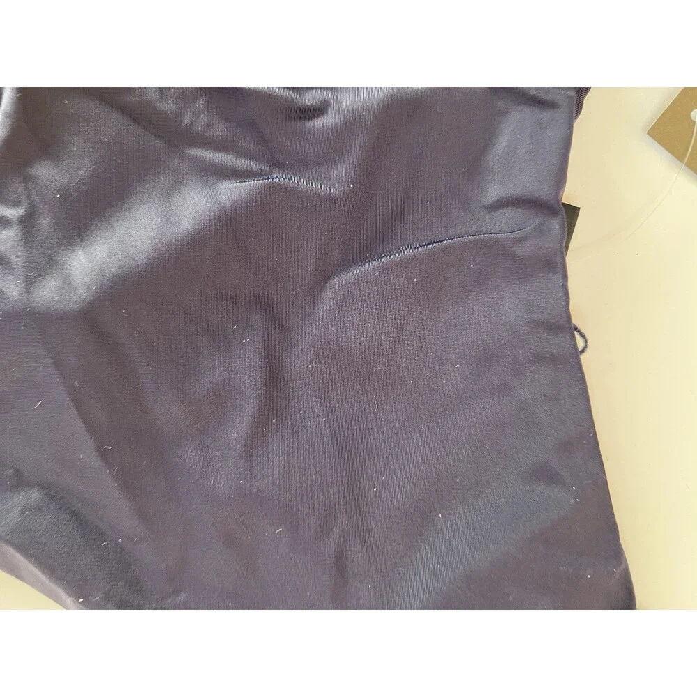 J. Crew Bikini Bottom Curved Waist Cheeky Mid-Rise High Cut Leg Navy Size M NWT